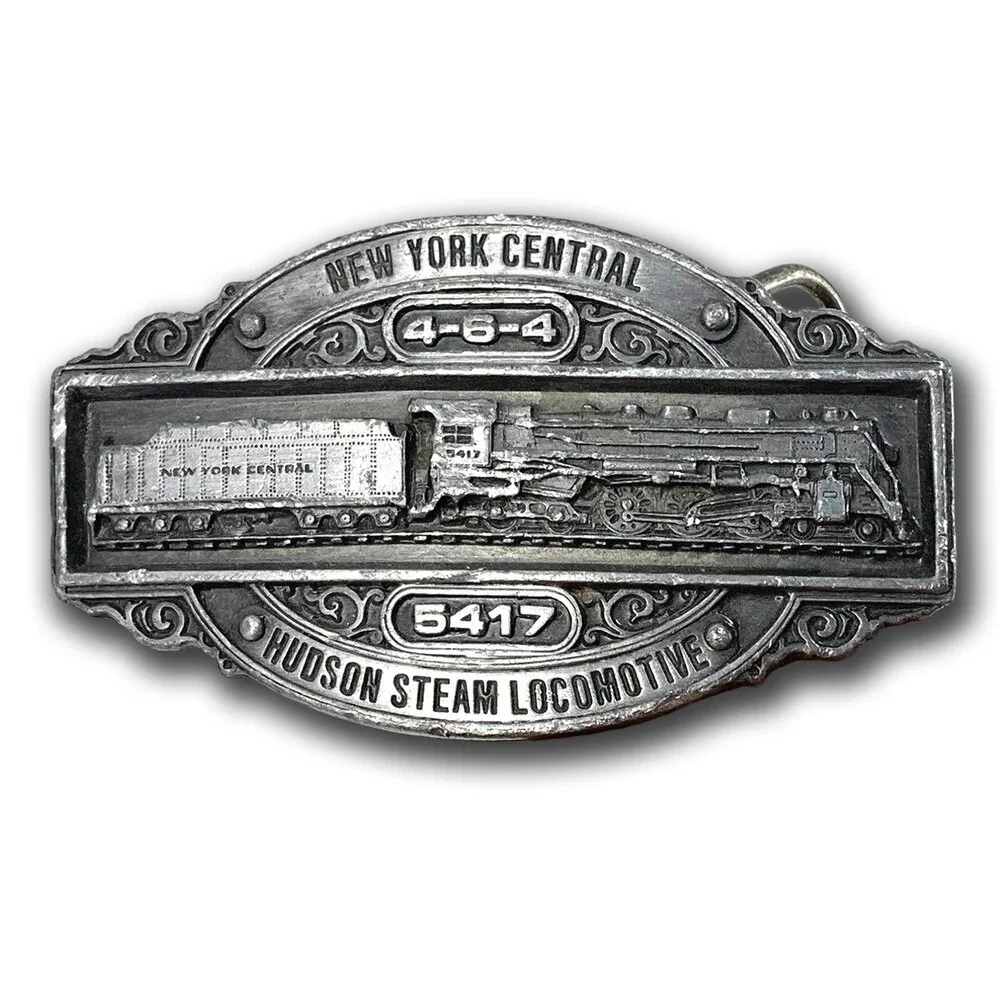 Belt Buckle 1985 New York Central Freight 4-6-4 Train Engine Hudson Steam Engine